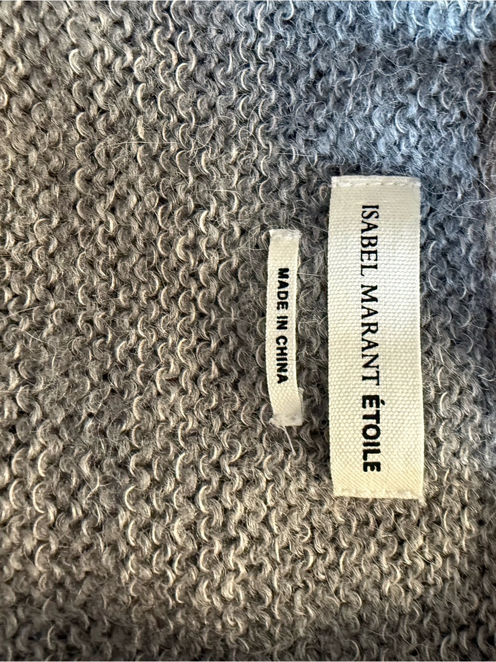 Isabel Marant Etoile Brown Cream Alpaca-Pattern Alpaca and Wool Cardigan Large - Picture 12 of 16